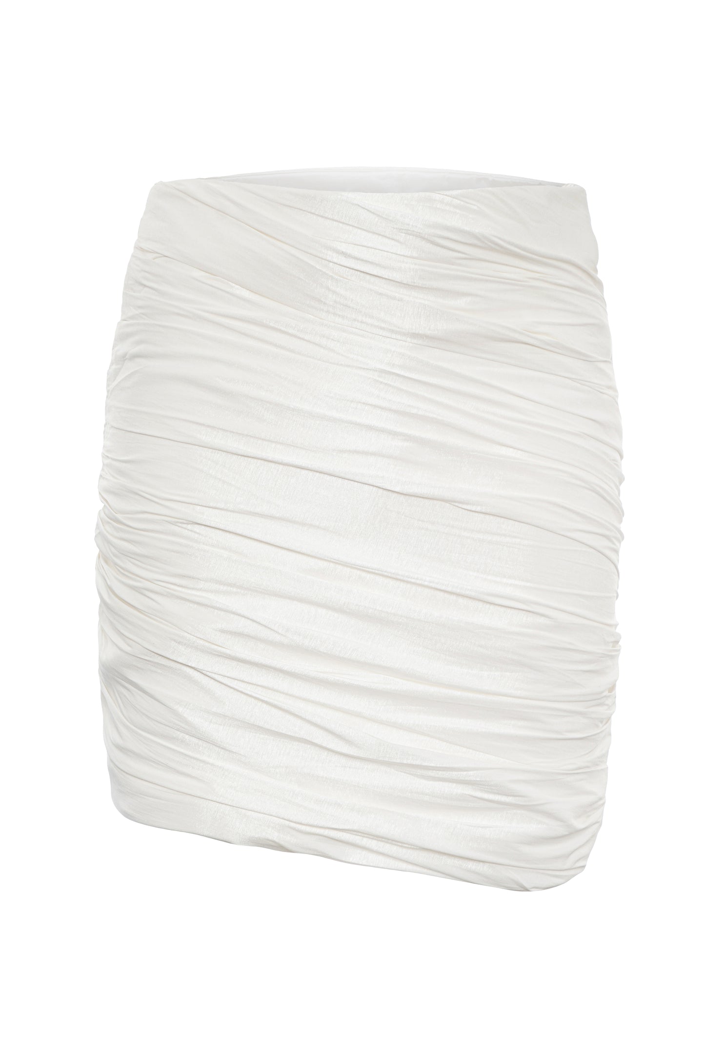 Rosa - Asymmetric Draped Taffeta Mini Skirt