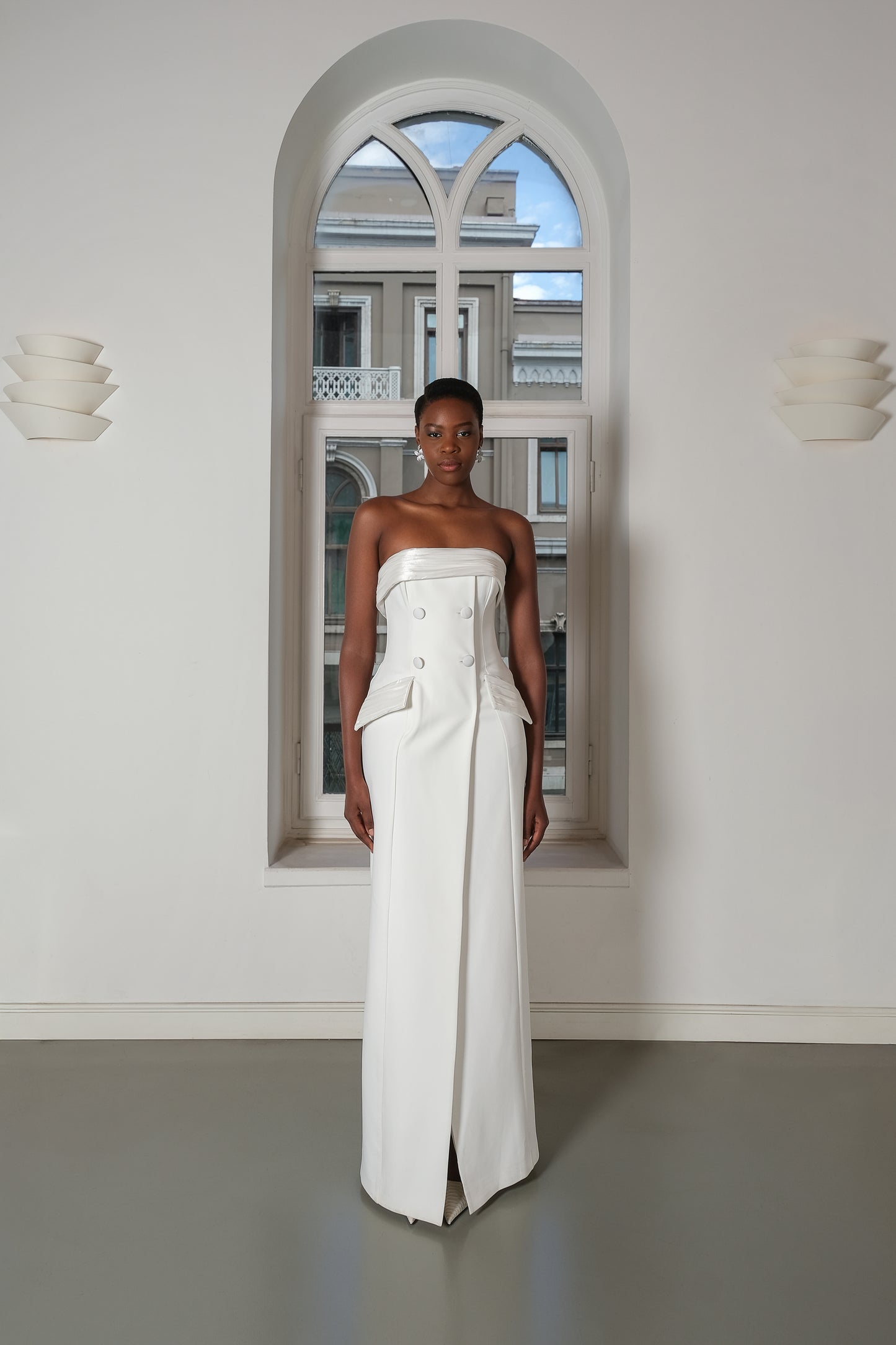 Gloria - Strapless Wrap-Effect Maxi Dress
