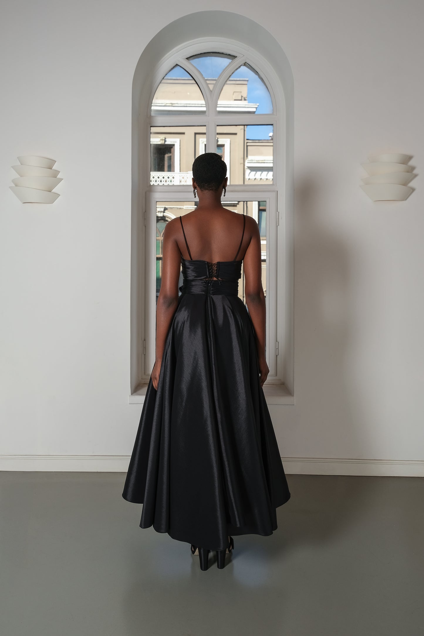 Stella - Mixed Taffeta and Satin Strappy Mini Top