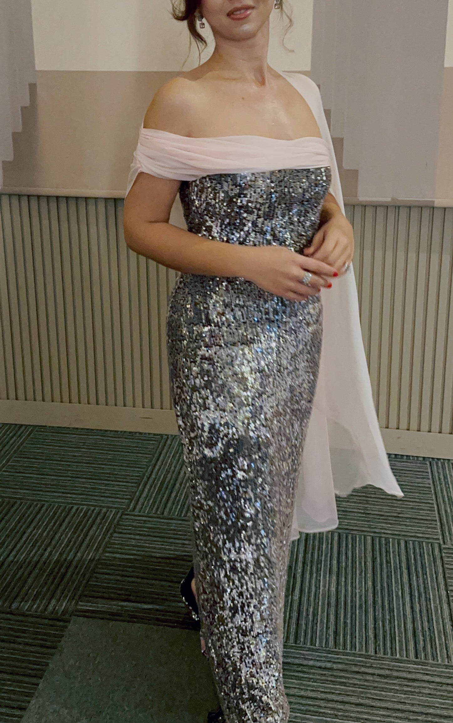 Marysia - Sequined One-Shoulder Maxi Dress