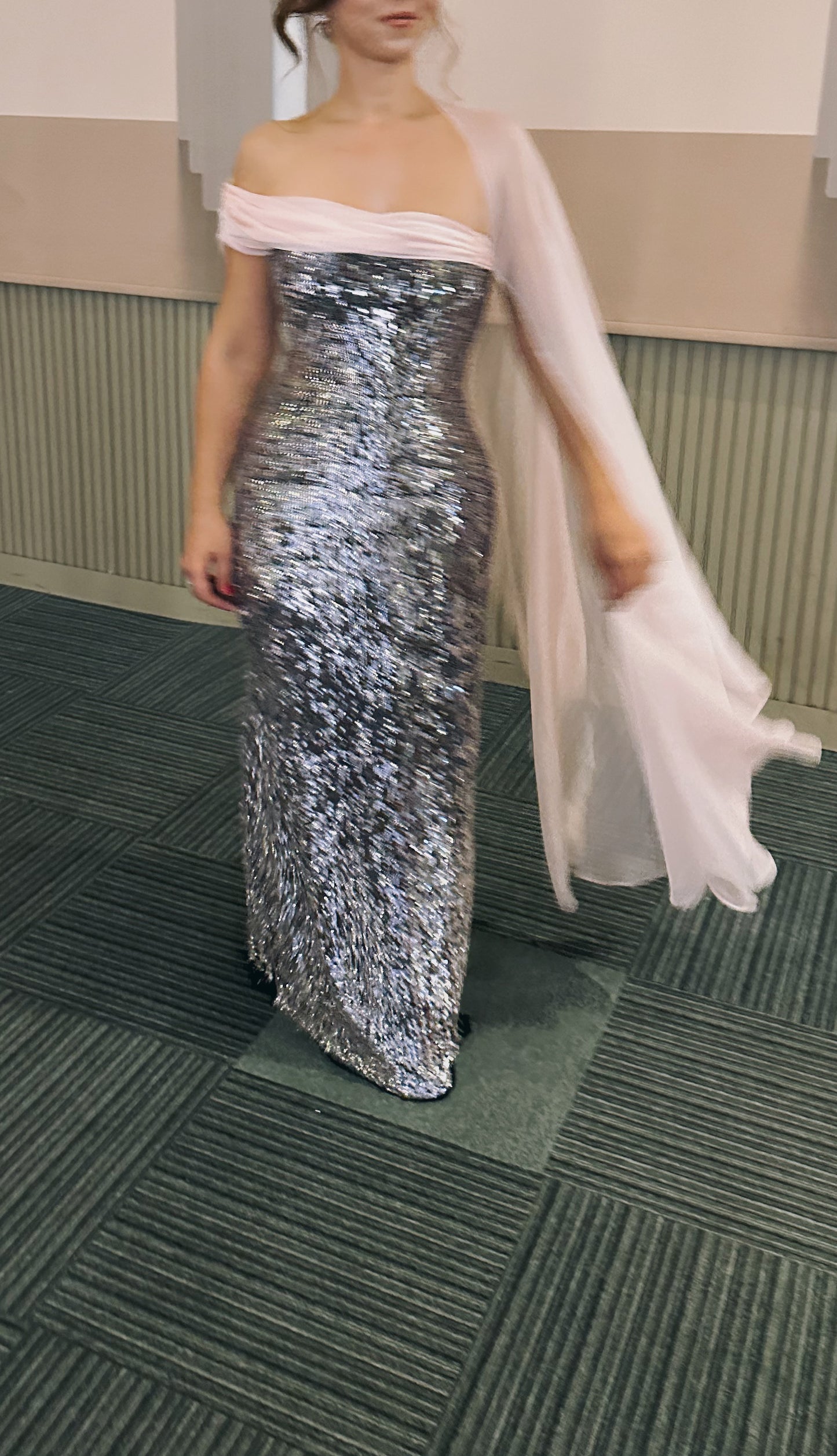 Marysia - Sequined One-Shoulder Maxi Dress