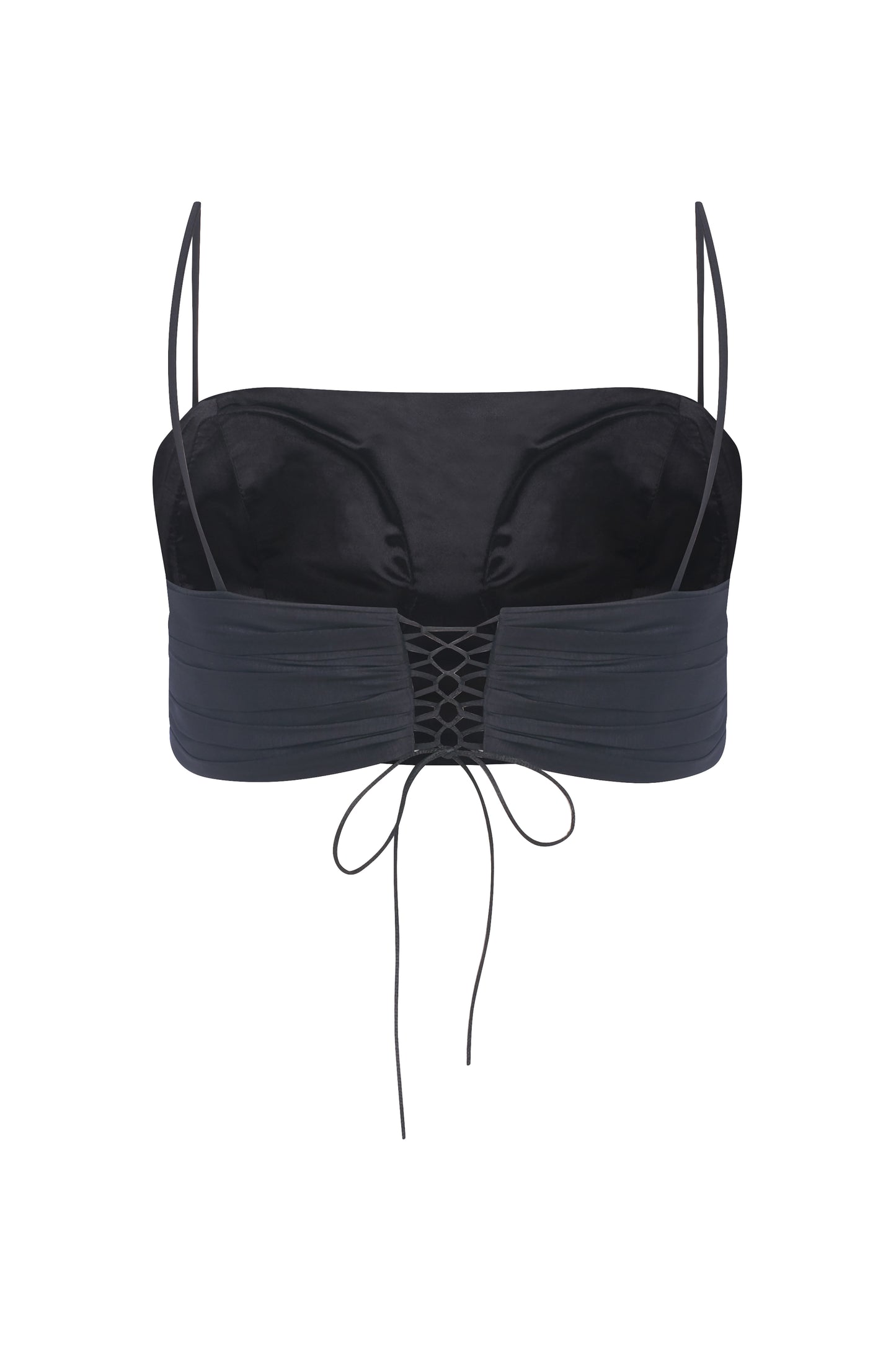 Stella - Mixed Taffeta and Satin Strappy Mini Top