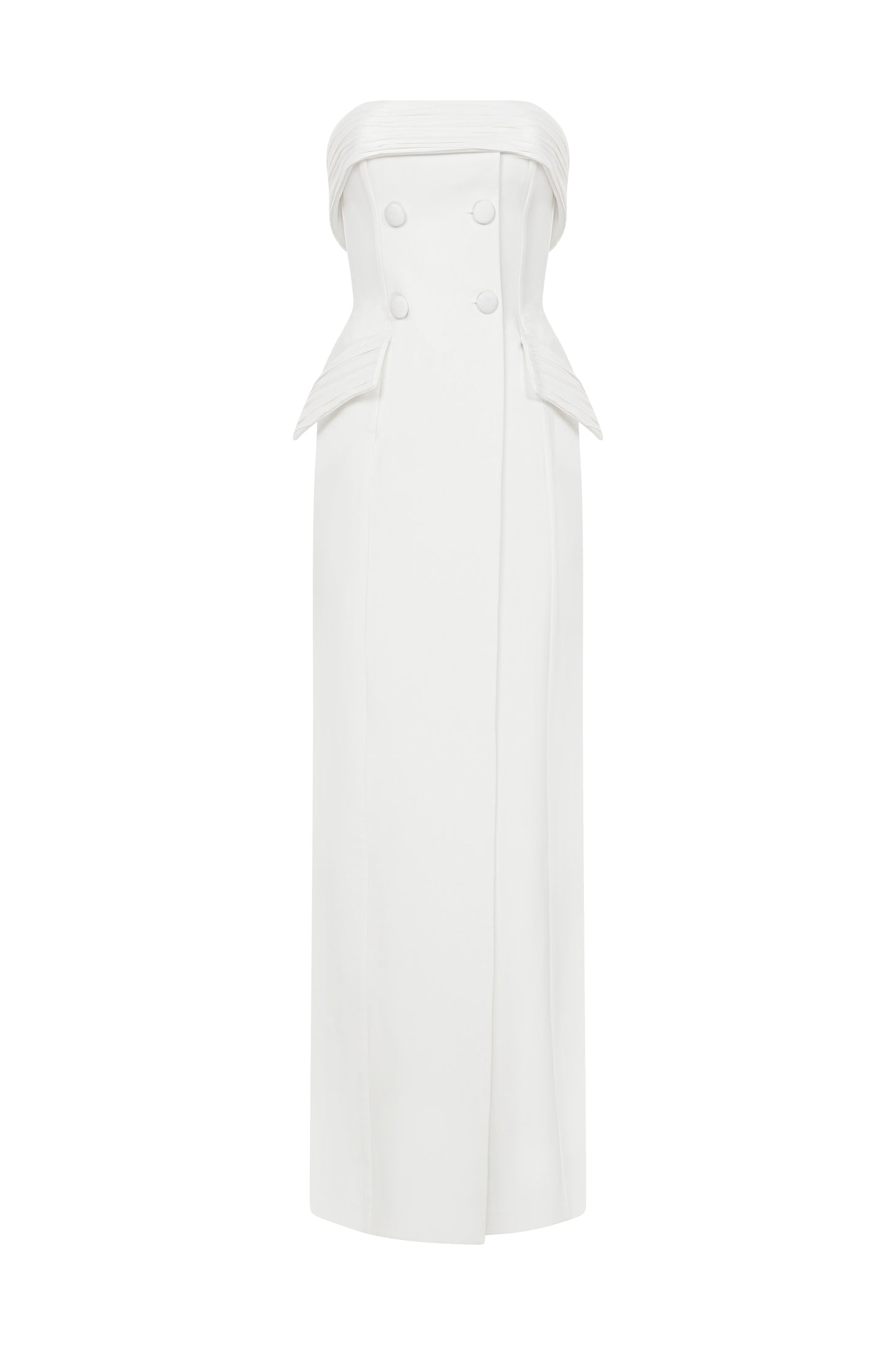 Gloria - Strapless Wrap-Effect Maxi Dress