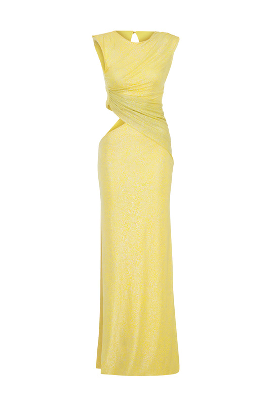 Sydney - Asymmetric Cutout Maxi  Dress