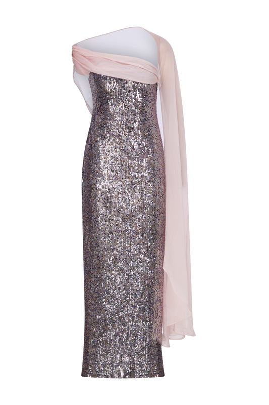 Marysia - Sequined One-Shoulder Maxi Dress